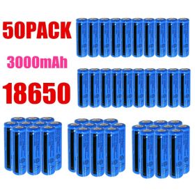 50&100pcs  Battery 3.7V Rechargerable Li-ion 3000mAh 18650 Batteries For Torch Flashlight Laser Headlamp Must Offer A Hazardous Materials Shippin (Option: 50PCS)
